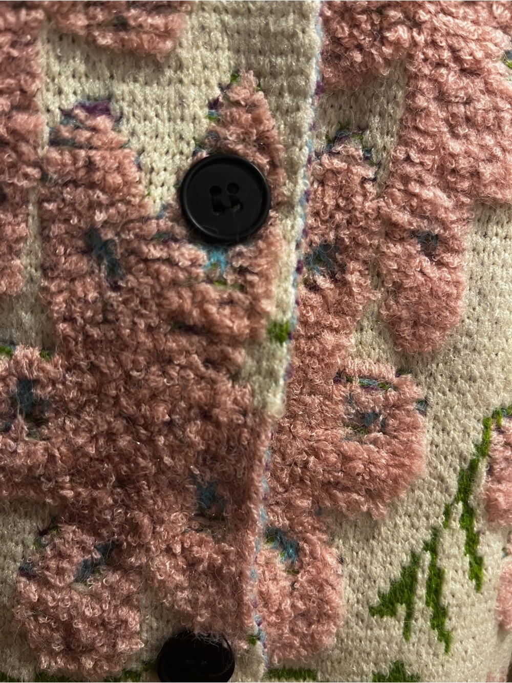 Soft Floral Cardigan Sweater - Picture 3 of 4